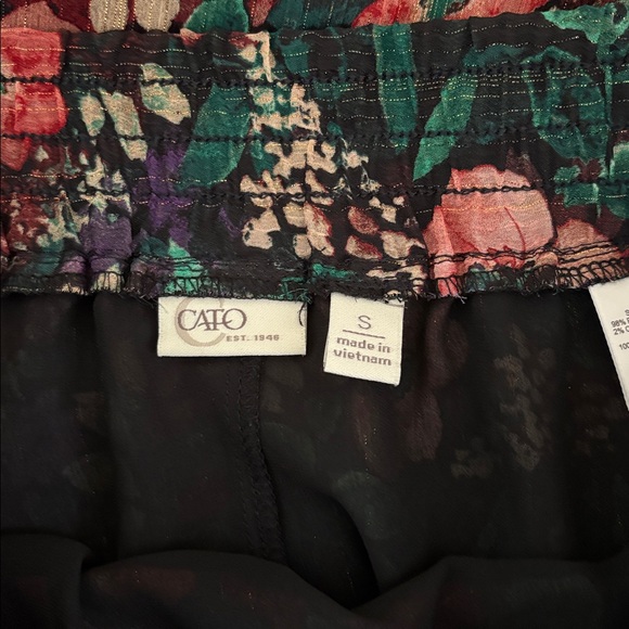 Cato Floral Maxi Skirt - Black and Red - Picture 4 of 4